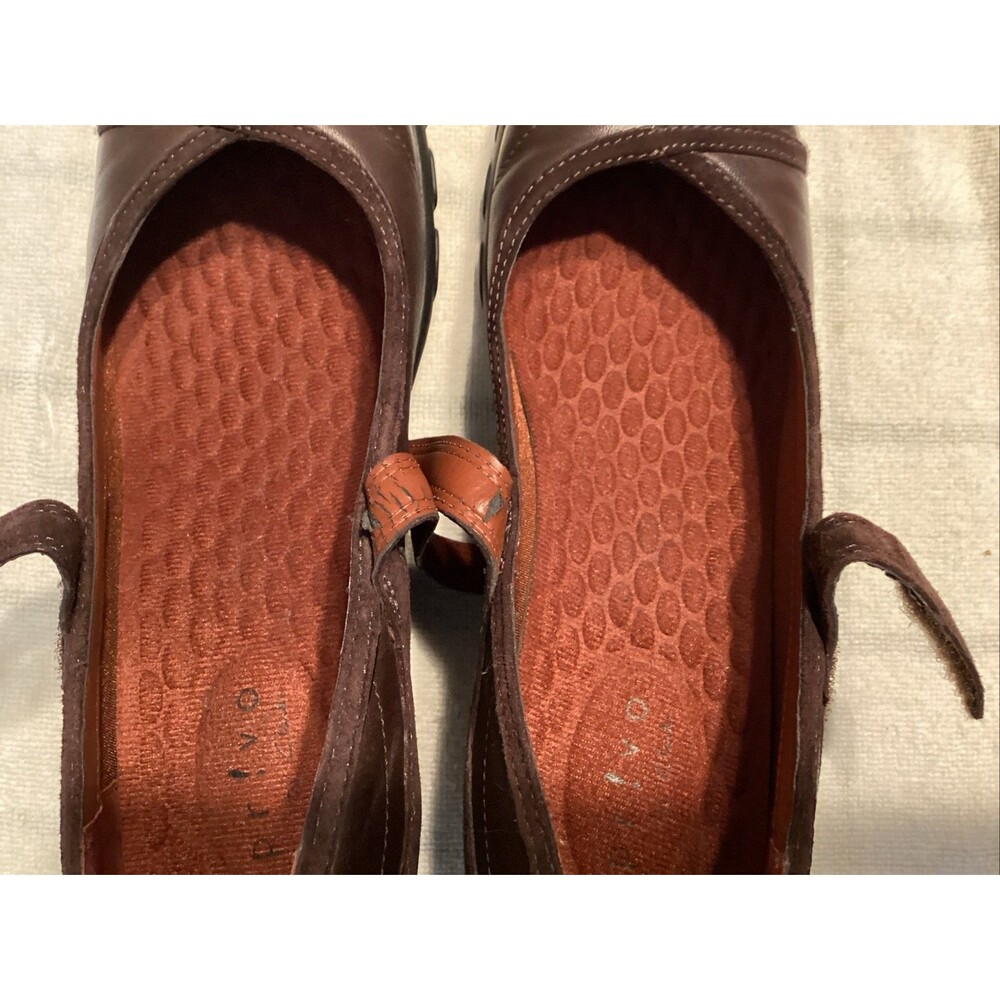 prlvo by clarks women’s Mary Jane’s sz 8 brown 76010 comfort leather/suede - Picture 10 of 10